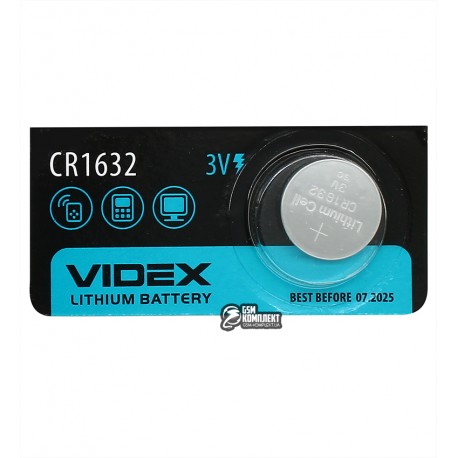 Батарейка CR1632 Videx, 1шт.