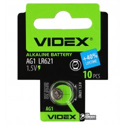 Батарейка AG1 / LR621, Videx Alkaline, 1шт Батарейка AG1 / LR621, Videx Alkaline, 1шт