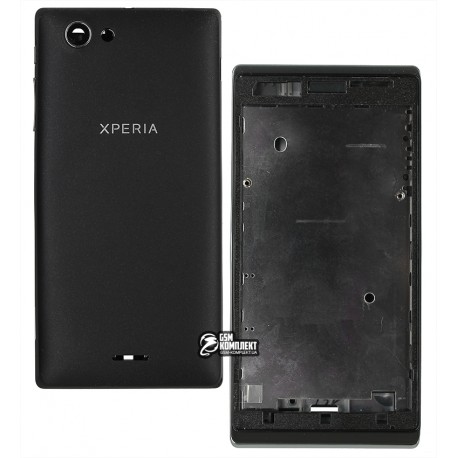 Корпус для Sony ST26i Xperia J, чорний