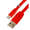 Кабель Micro-USB - USB, Remax Full Speed плаский силікон, 2,4A, 1 метр