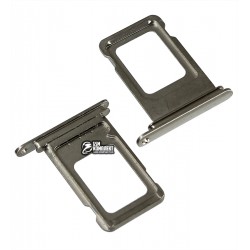 Держатель SIM-карты для iPhone XS Max, серебристый, double SIM Держатель SIM-карты для iPhone XS Max, серебристый, double SIM