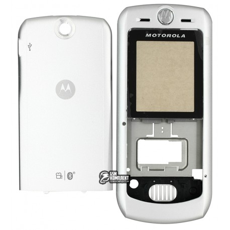 Корпус для Motorola L6, серебристый, копия ААА