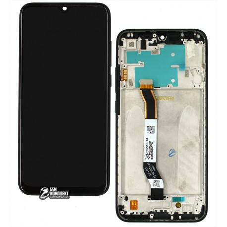 Дисплей для Xiaomi Redmi Note 8, чорний, з сенсорним екраном, з рамкою, без логотипа, оригінал (PRC), Self-welded, M1908C3JH, M1908C3JG, M1908C3JI