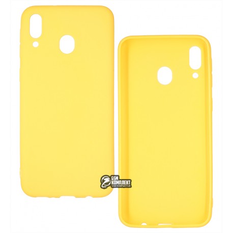 Чехол для Samsung M205 Galaxy M20, TOTO 1mm Matt, силиконовый, желтый