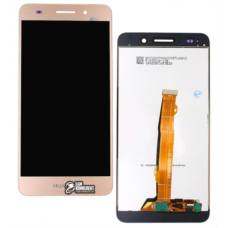 Дисплей Huawei Y6 II, золотистый, с тачскрином, grade B, High Copy, CAM-L21