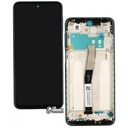 Дисплей Xiaomi Redmi Note 9 Pro, Redmi Note 9S, зелений, з тачскріном, з рамкою, High quality, M2003J6B2G, M2003J6A1G