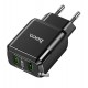 Сетевое зарядное устройство HOCO N6 Charmer dual port QC3.0, черное