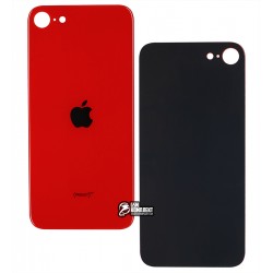 Задняя панель корпуса iPhone SE 2020, красный, без снятия рамки камеры, big hole