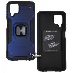 Чохол для Samsung A125 Galaxy A12, Hard Defence, пластик-силікон, темно-синій