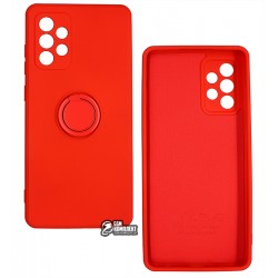 Чохол для Samsung A725 Galaxy A72, WAVE Light Color Ring, софттач силікон, з кільцем, red Чохол для Samsung A725 Galaxy A72, WAVE Light Color Ring, софттач силікон, з кільцем, red