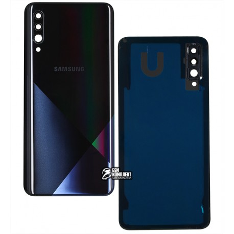 Задняя панель корпуса для Samsung A307F/DS Galaxy A30s, черный, со стеклом камеры, Prism Crush Black