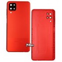 Задняя панель корпуса для Samsung A125F Galaxy A12, красный, со стеклом камеры