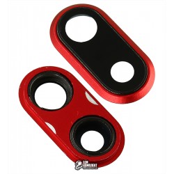 Скло камери для Apple iPhone 8 Plus, червоний, з рамкою Скло камери для Apple iPhone 8 Plus, червоний, з рамкою