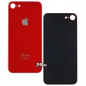 Задняя панель корпуса для Apple iPhone 8, красный, без снятия рамки камеры, big hole