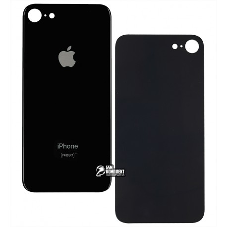 Задняя панель корпуса для Apple iPhone 8, черный, без снятия рамки камеры, big hole