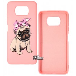 Чохол для Xiaomi Poco X3, ART Mops, силіконовий, рожевий