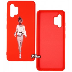Чехол для Samsung A325 Galaxy A32, ART Lady red, силиконовый
