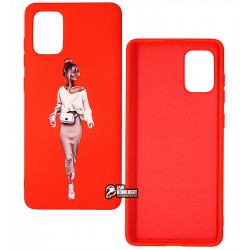 Чехол для Samsung A715F Galaxy A71 (2020), ART Lady red, силіконовий Чехол для Samsung A715F Galaxy A71 (2020), ART Lady red, силіконовий