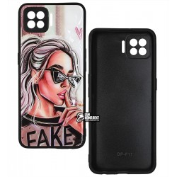 Чехол для Oppo A73, Ladies Fake Prism, пластик-силикон