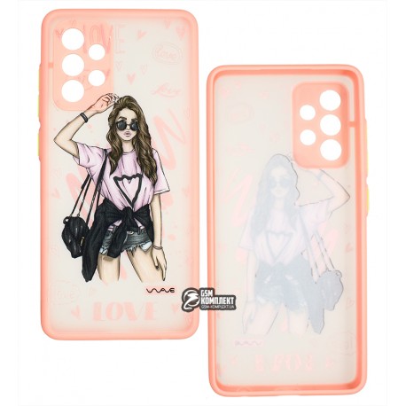 Чехол для Samsung A525 Galaxy A52, WAVE Cartoon, пластик-силикон, mood love Чехол для Samsung A525 Galaxy A52, WAVE Cartoon, пластик-силикон, mood love