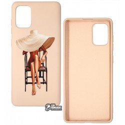 Чохол для Samsung A715F Galaxy A71 (2020), ART Lady with Hat, силіконовий Чохол для Samsung A715F Galaxy A71 (2020), ART Lady with Hat, силіконовий