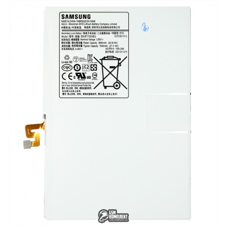 Аккумулятор EB-BT725A для планшетов Samsung T720 Galaxy Tab S5e 10.5, T725 Galaxy Tab S6, Li-ion, 3,85 В, 6800 мАч
