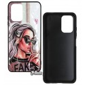 Чехол для Xiaomi Redmi Note 10, Redmi Note 10S, Ladies Fake Prism, пластик-силикон