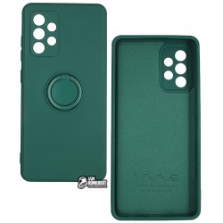 Чехол для Samsung A525 Galaxy A52, WAVE Light Color Ring, софттач силикон, с кольцом