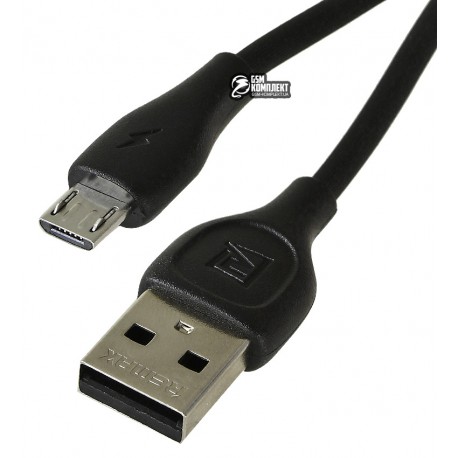 Кабель Micro-USB - USB, Remax Lesu Pro Data RC-160m, силиконовый, черный