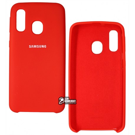 Чехол для Samsung A405F Galaxy A40 (2019), Silicone case, красный
