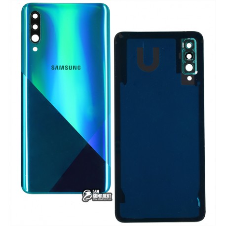 Задня панель корпусу для Samsung A307F / DS Galaxy A30s, зелений, зі склом камери, Prism Crush Green