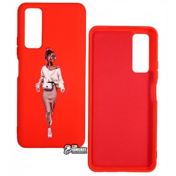 Чохол для Huawei P Smart (2021), ART Lady red, силіконовий