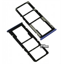 Тримач SIM карти Xiaomi Poco M3, Redmi 9T, синій, з власником MMC