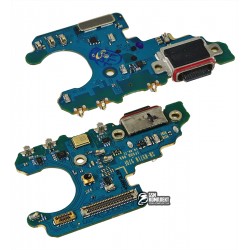 Шлейф для Samsung N970F Galaxy Note 10, коннектора зарядки, с компонентами, с микрофоном, оригинал (PRC), (плата зарядки) Шлейф для Samsung N970F Galaxy Note 10, коннектора зарядки, с компонентами, с микрофоном, оригинал (PRC), (плата зарядки)