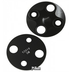 Скло камери для Xiaomi Poco F2 Pro, чорний, без рамки, M2004J11G