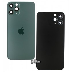 Задняя панель корпуса для Apple iPhone 11 Pro, зеленый, со стеклом камеры, Matte Midnight Green Задняя панель корпуса для Apple iPhone 11 Pro, зеленый, со стеклом камеры, Matte Midnight Green