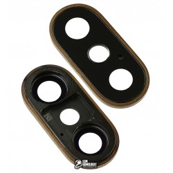 Скло камери для Apple iPhone XS Max, золотистий, з рамкою Скло камери для Apple iPhone XS Max, золотистий, з рамкою