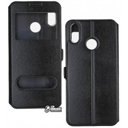 Чехол для Huawei P Smart Plus, Nova 3i, VIP, с окошком, книжка, черный