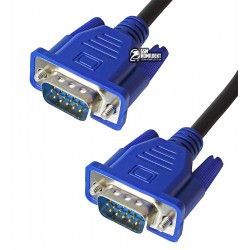 Кабель VGA-VGA, 3 метри, з 2-ма феритовими кільцями, чорний