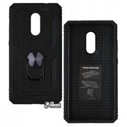 Чехол для Xiaomi Redmi Note 4X, Antishock, силиконовый, с кольцом держателем, черный