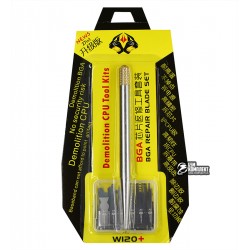 Набор для ремонта печатных плат и микросхем AIDA W120+ (ручка с цангой, 27 тонких металлических лопаток)