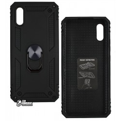 Чохол для Xiaomi Redmi 9A, Redmi 9I, Antishock, силіконовий, з кільцем тримачем, чорний
