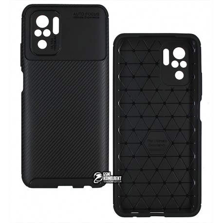 Чехол для Xiaomi Redmi Note 10, Ultimate Experience Carbon, силикон, черный Чехол для Xiaomi Redmi Note 10, Ultimate Experience Carbon, силикон, черный
