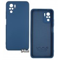 Чехол для Xiaomi Redmi Note 10, Redmi Note 10S, Silicone cover, WAVE Colorful Case, софттач силикон, (blue)