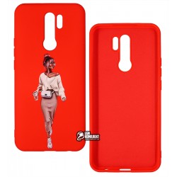Чехол для Xiaomi Redmi 9, ART Lady red, силиконовый Чехол для Xiaomi Redmi 9, ART Lady red, силиконовый