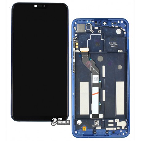 Дисплей Xiaomi Mi 8 Lite 6.26", синий, с тачскрином, с рамкой, High Copy
