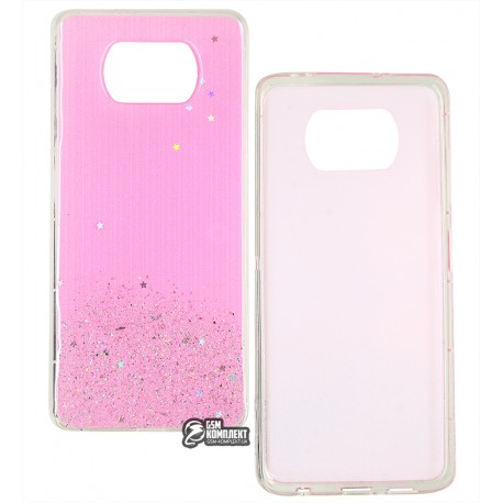 Чехол для Xiaomi Poco X3, Metal Dust, силикон, розовый
