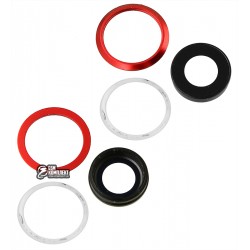 Стекло камеры для Apple iPhone 8, красный, с рамкой