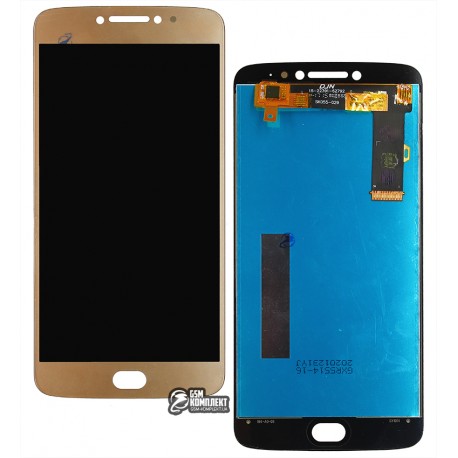 Дисплей для Motorola XT1771 Moto E4 Plus, золотистый, с сенсорным экраном (дисплейный модуль), Сopy