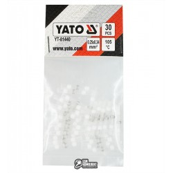 Набор термоусаживаемых гильз YATO с оловяным кольцом, 0.25 - 0.34mm², 30шт